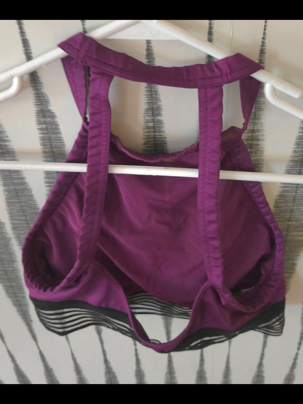 Victoria Sport High Neck Racerback Sports Bra Tank Top Plum Size Small (S)